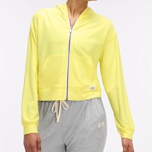 NWT Peloton Dreamblend Crop Full Zip Lemon